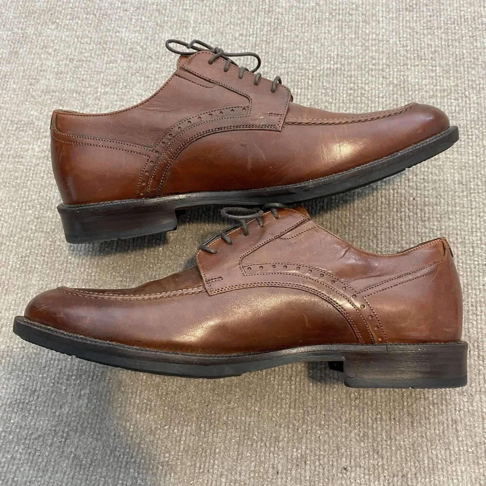 Johnston & Murphy Shoes Mens Size 10 M Brown Leather Derby Dress Oxfords 20-8610